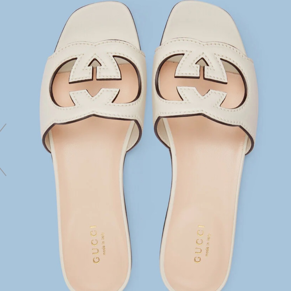 Women's Interlocking G cut-out slide sandal
